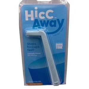 NEW HiccAway Baby Blue Shark Tank Clinically Proven Hiccup Straw